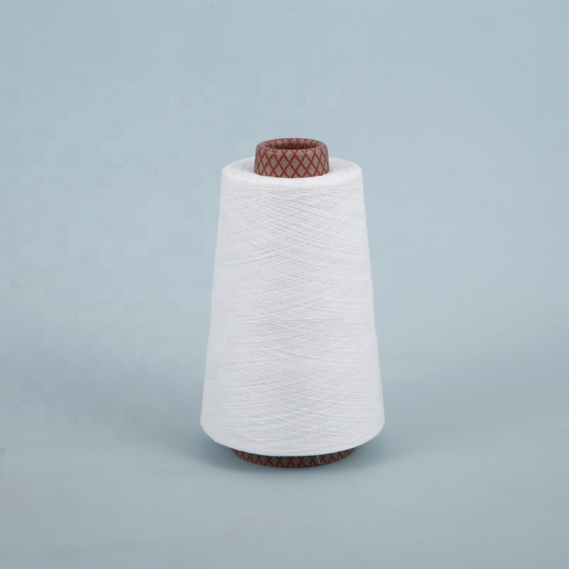 Fil de coton tricoté en poly filé par anneau 100% polyester pour machine à tricoter 21S